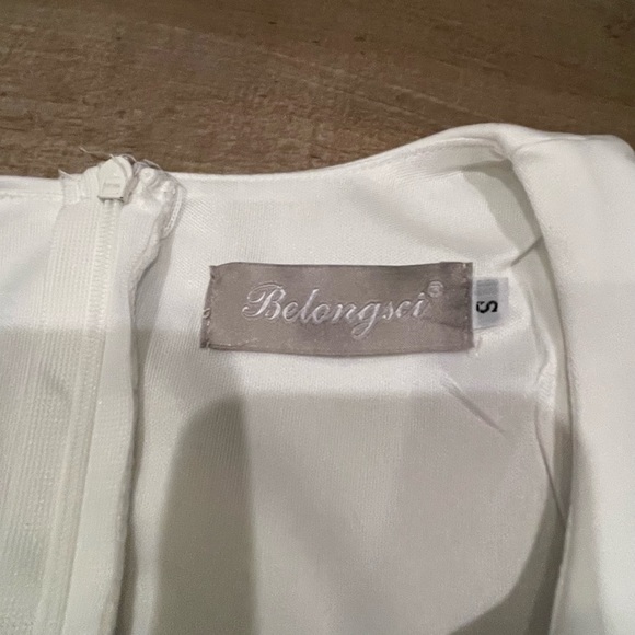 white dress with side slits - Picture 2 of 2